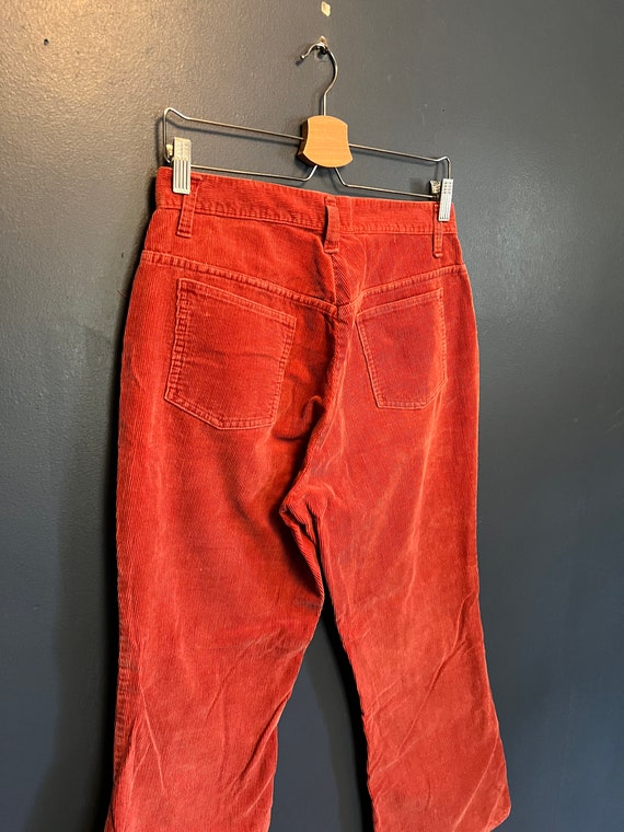 Vintage 70’s NorthWest Red Corduroy Flared Pants - image 1
