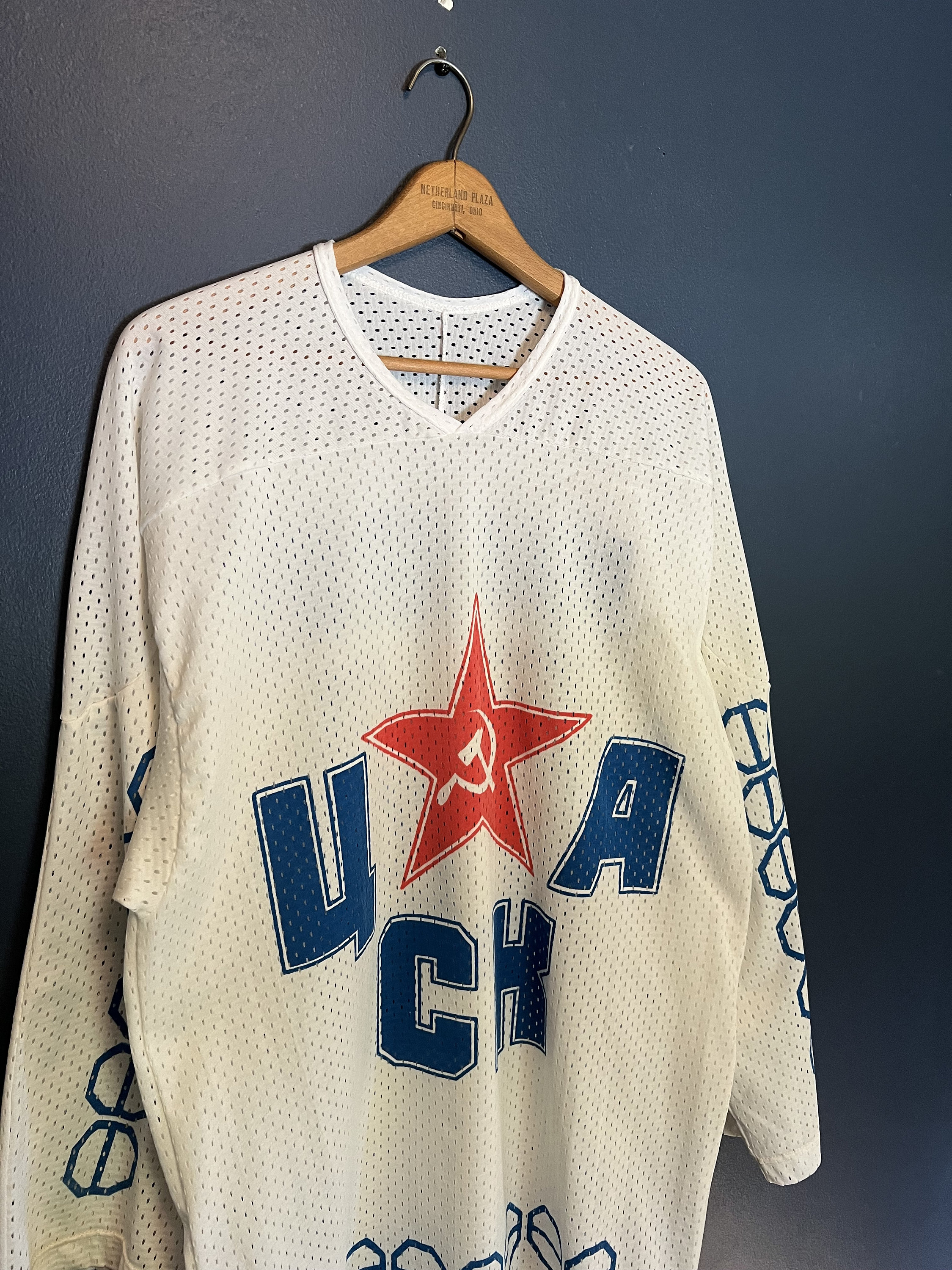 Cheap Custom Vintage CCM UCKA HC CSKA Moscow Russia Red Army Mens
