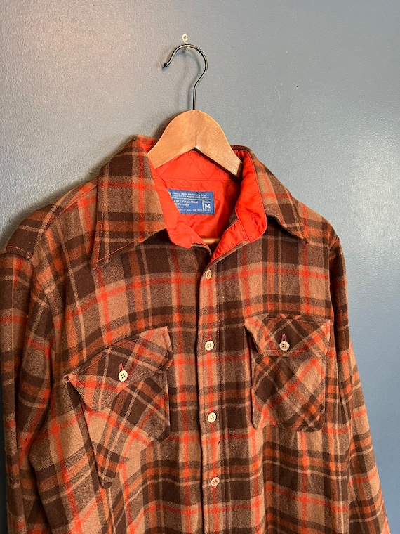 Vintage 80’s JCPenneys Virgin Wool Plaid Flannel S