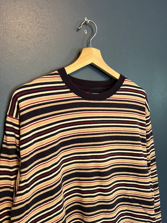 Vintage Y2K Chaps Ralph Lauren Stripe Long Sleeve Shirt Size Medium