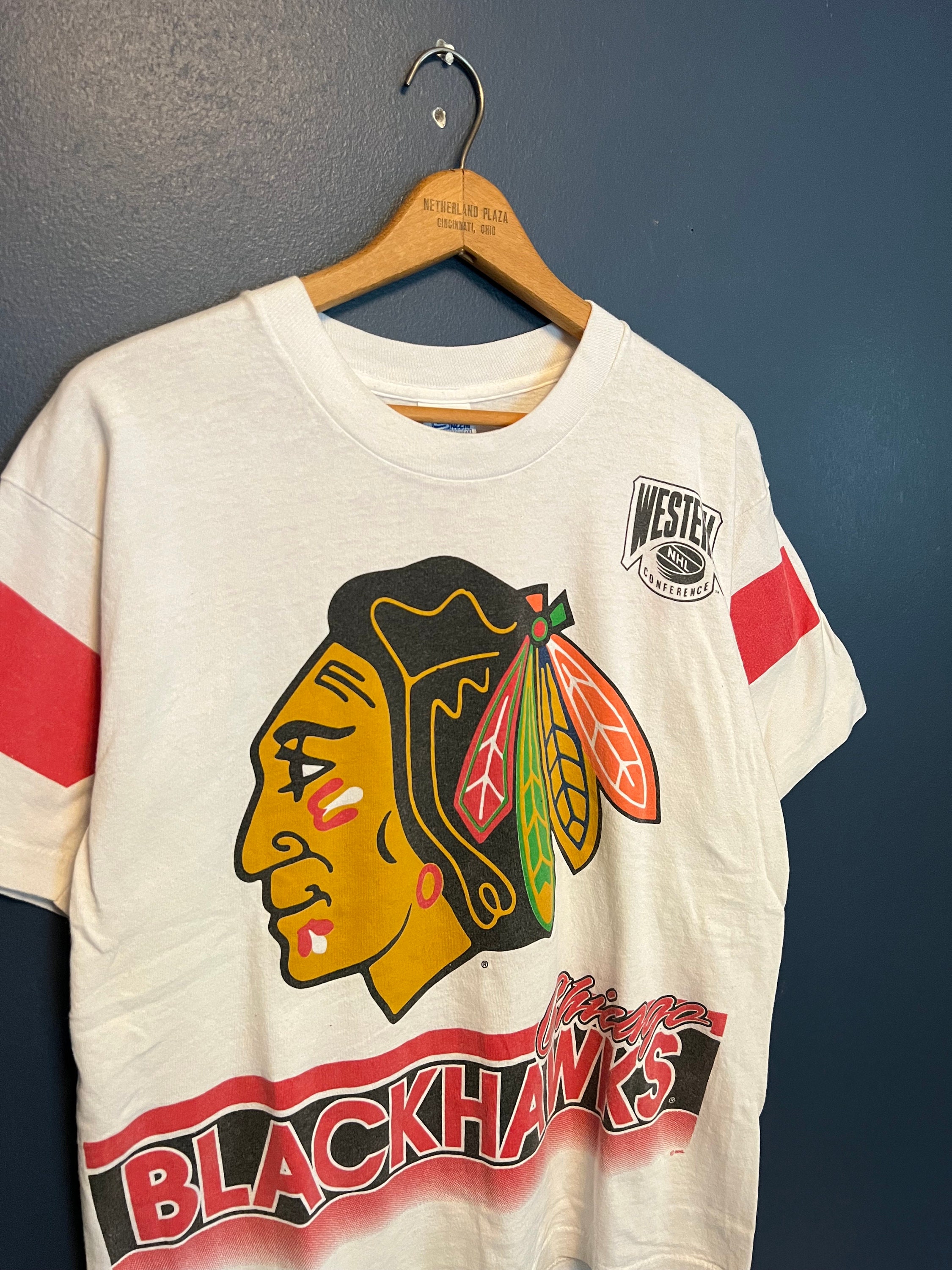NHL Chicago Blackhawks Stanley Cup Mickey Mouse Disney Hockey T Shirt