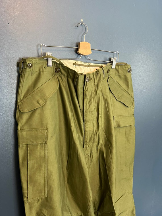 Vintage 50s US Army M-1951 Military Cotton Cargo Pants Size Long X