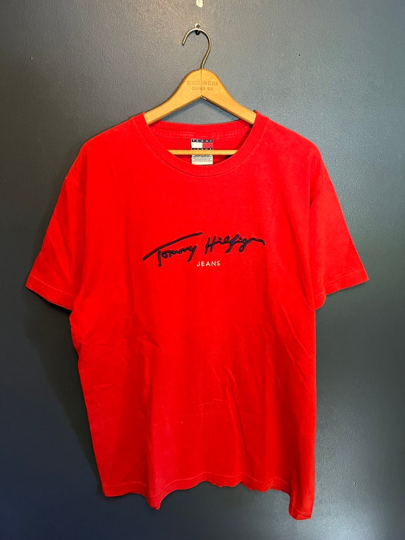 Vintage 90’s Tommy Hilfiger Jeans Embroidered Tee… - image 3