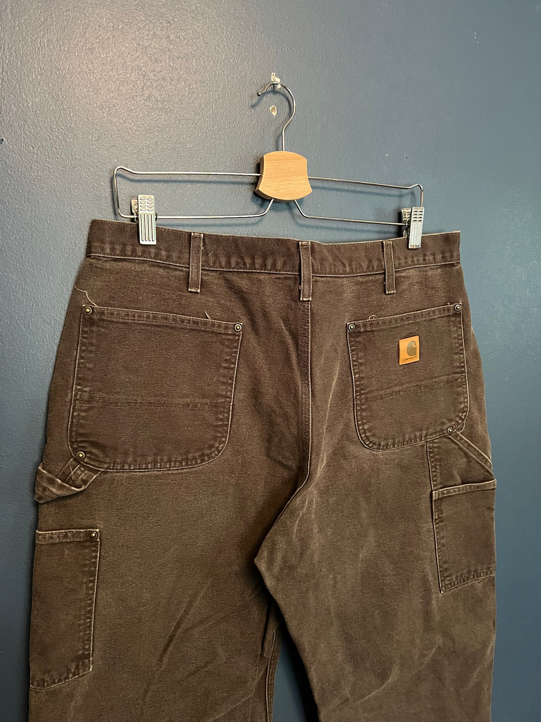 Carhartt Pants Mens 36 x 32 Brown Cargo Work Wear Carpenters – Proper  Vintage