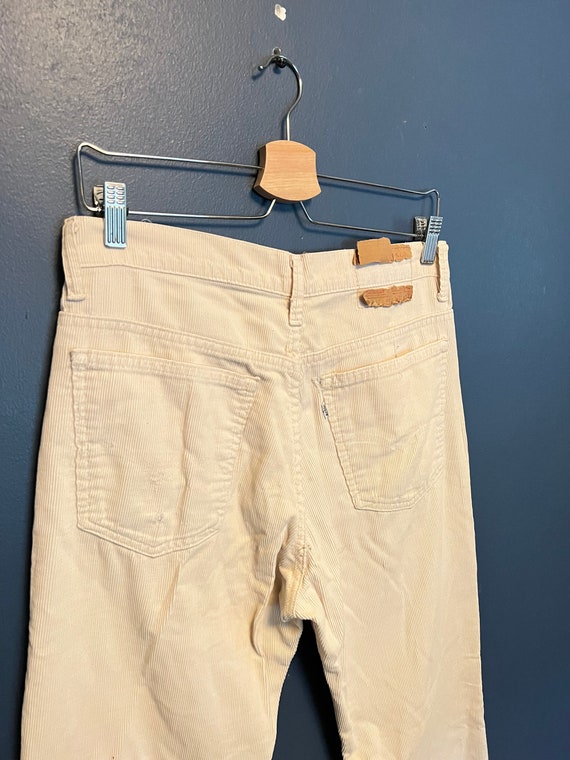 Vintage 80’s Levi’s White Tab White Corduroy Deni… - image 1