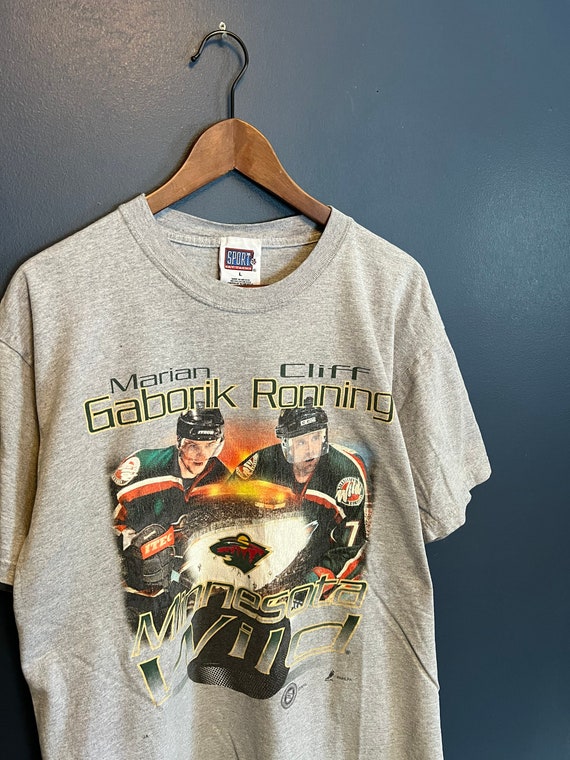 Vintage Y2K Minnesota Wild Marian Gaborik Cliff R… - image 1