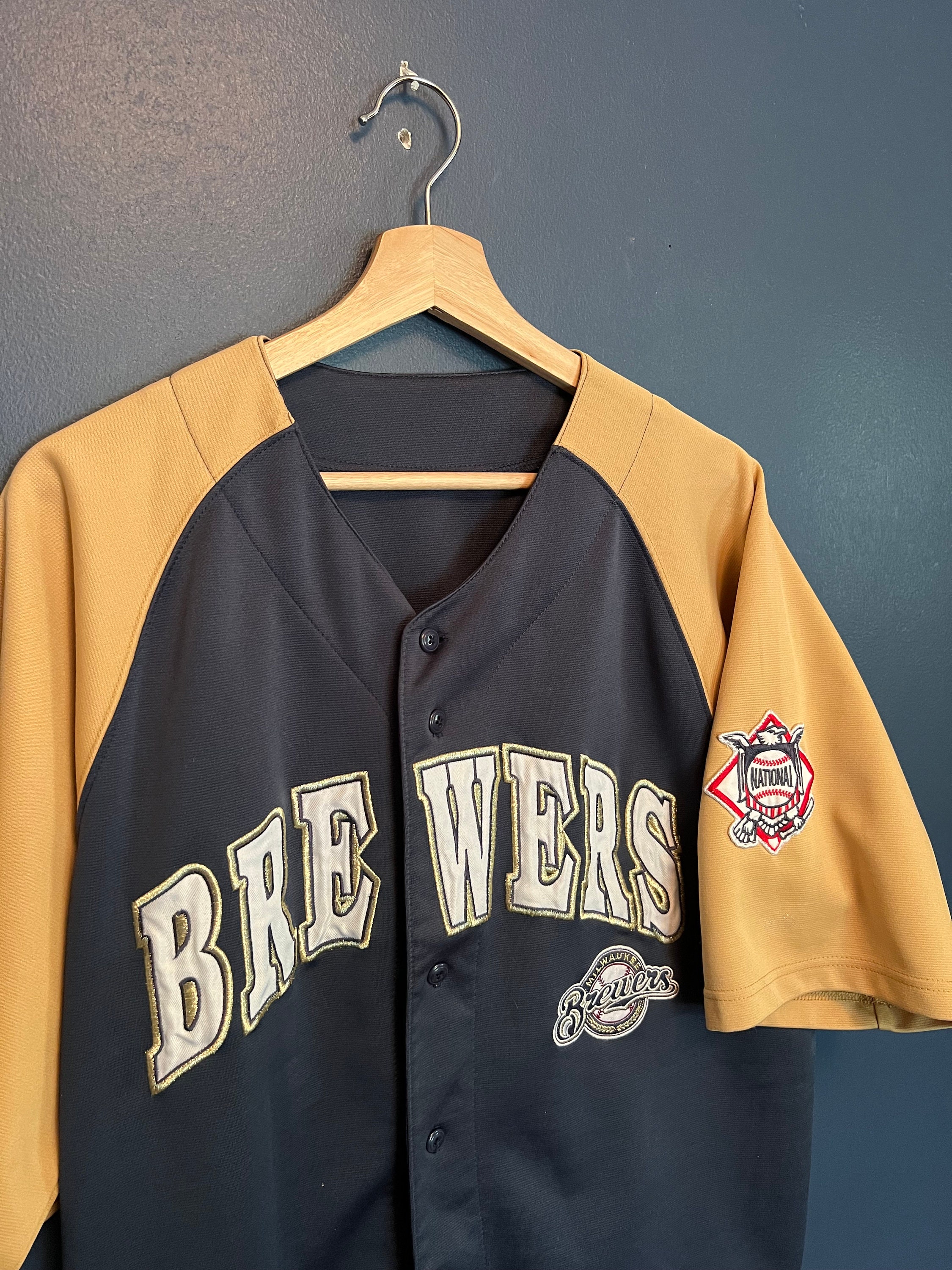 Vintage Y2K True Fan Milwaukee Brewers Stitched Jersey Size 