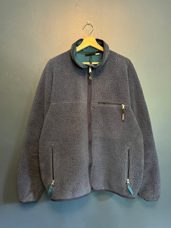 Vintage 90’s Patagonia Zip Deep Pile Fleece Jacke… - image 3