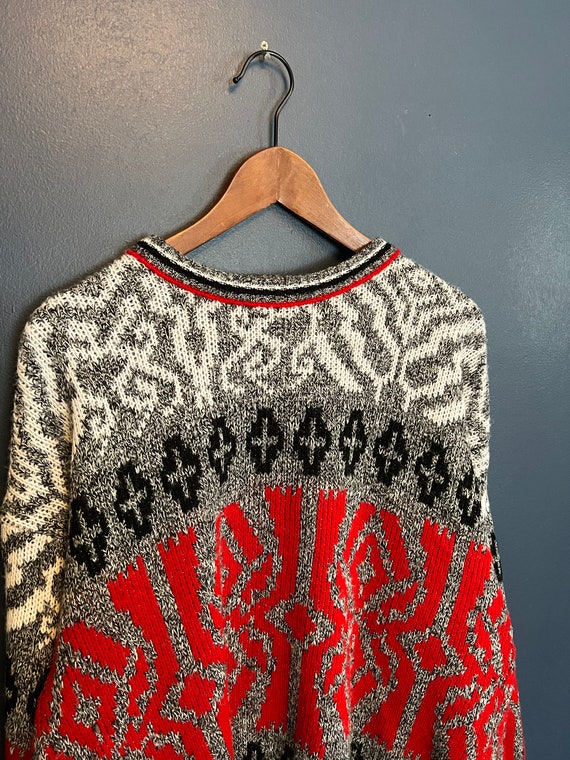 Vintage 90’s London Fog Pattern Knit Sweater Size 