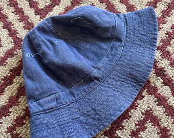 Vintage 70’s Denim Jean Bucket Hat Size Medium