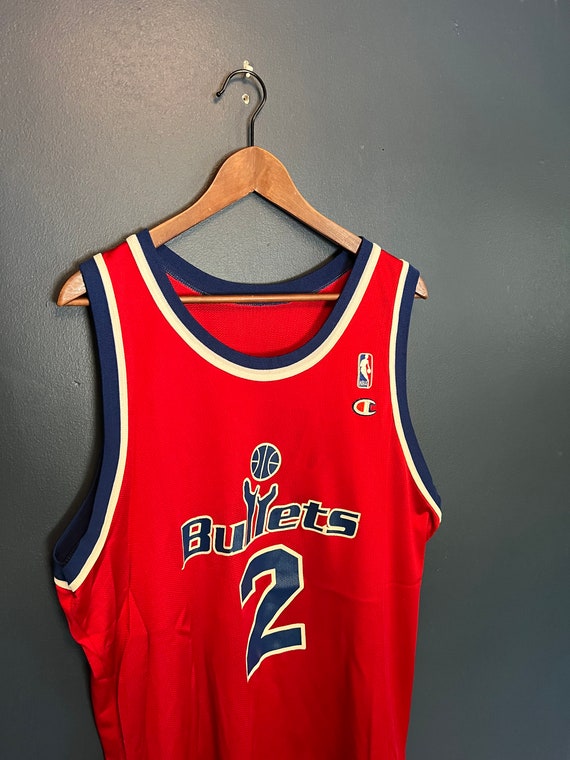 Vintage 1990's Washington Bullets 'Chris Webber' CHAMPION Jersey Sz. X