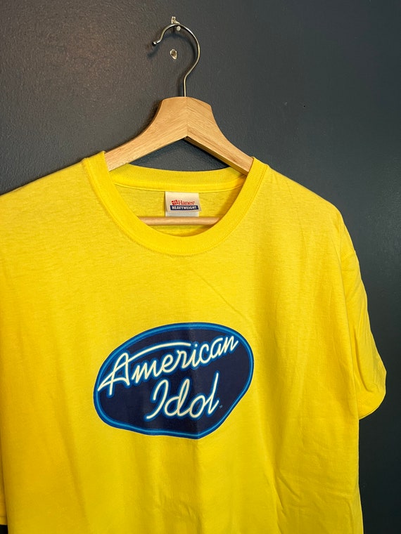 Vintage Y2K American Idol Cast Crew T Shirt Tee Si