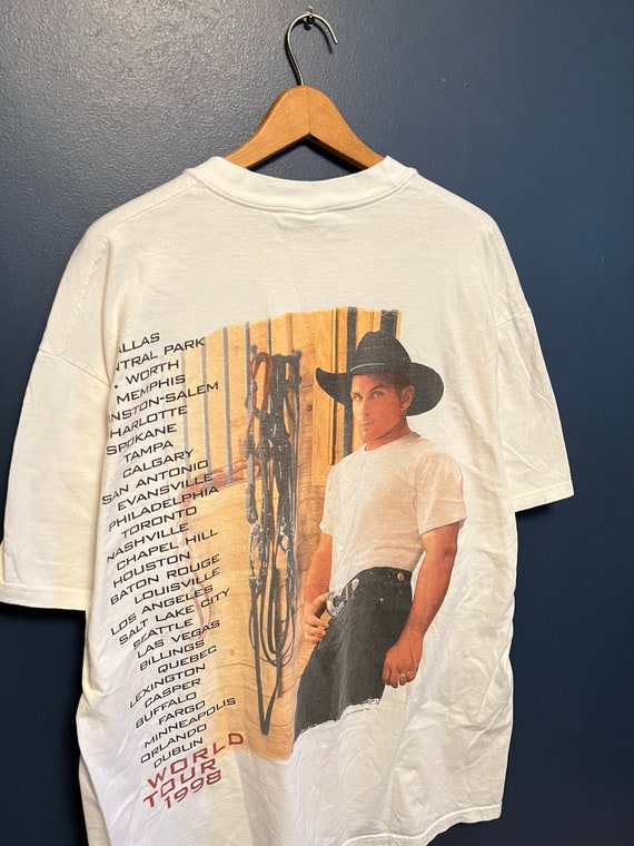 Vintage 90s Garth Brooks Seven Country Music Tour Band Tee Size XL