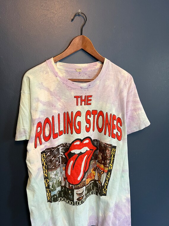 Vintage 90s Rolling Stones Voodoo Lounge Tye Die T Shirt Tee ...