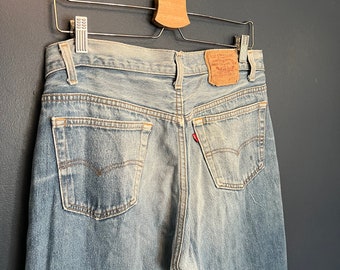 Vintage 80’s Levi’s 501XX Light Wash Denim Blue Jeans Size 36/34