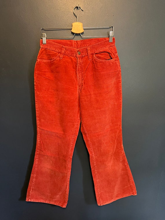 Vintage 70’s NorthWest Red Corduroy Flared Pants - image 2