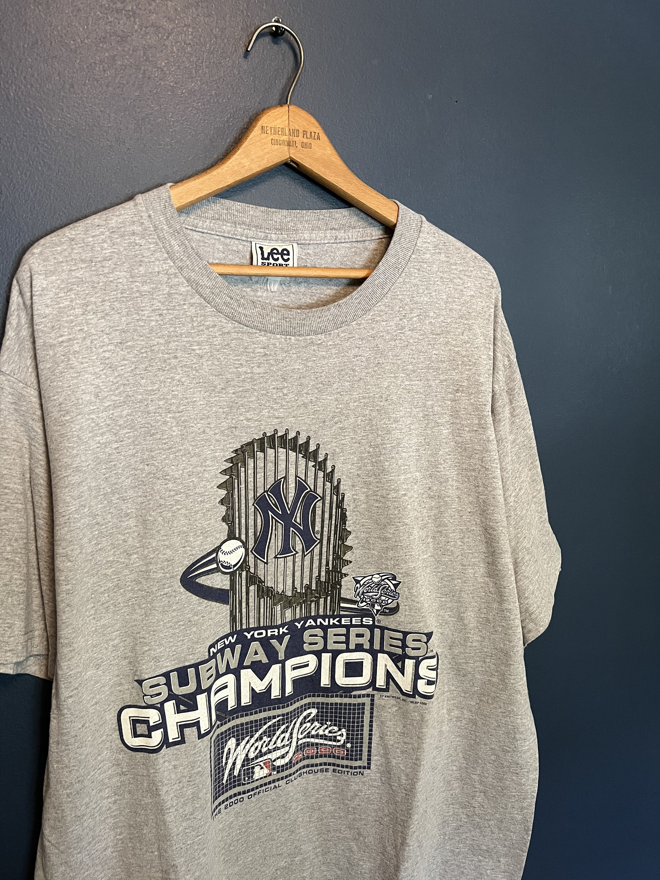 Vintage Yankees World Series T-Shirt Youth L White Battle Of New York  Cotton USA