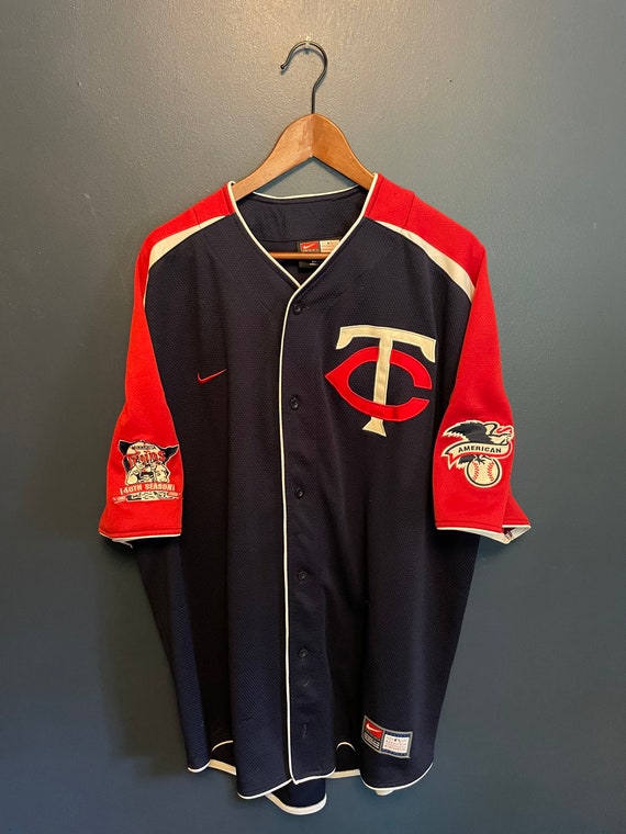 Y2K Nike Minnesota Twins Away Baseball MLB Jersey Size x Large