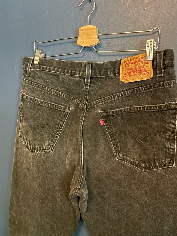 Levis 560 Black Denim Jeans Size 38x34 