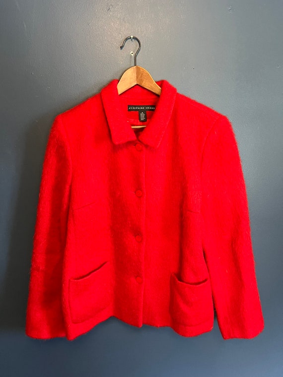 Vintage Y2K Josephine Chaus Mohair Blazer Button … - image 2