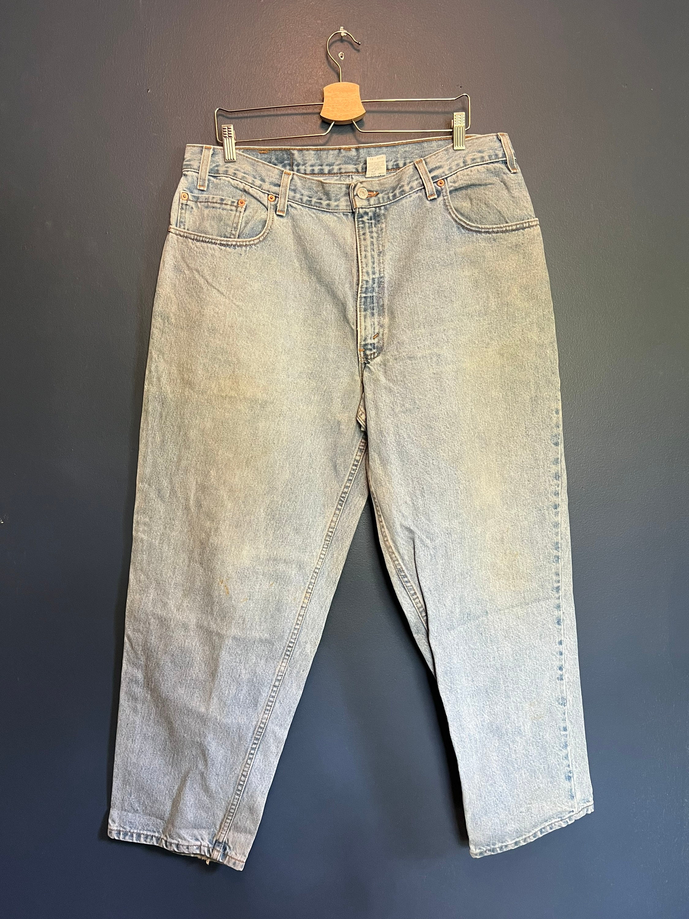 Vintage 90's Levi's USA Made 570 Baggy Light Wash Denim Jeans Talla 38/30 -   México