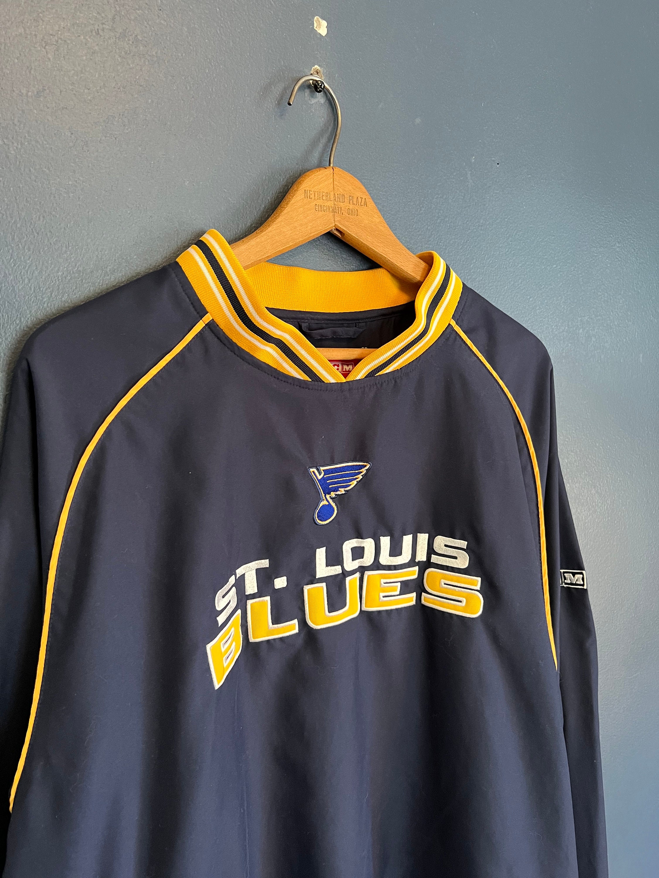 St. Louis Blues Shirt Adult Small Gray NHL Old Time Hockey Short Sleeve Mens