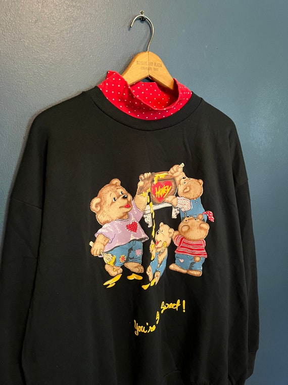 Vintage 90’s Teddy Bear Cute Honey Crewneck Size L