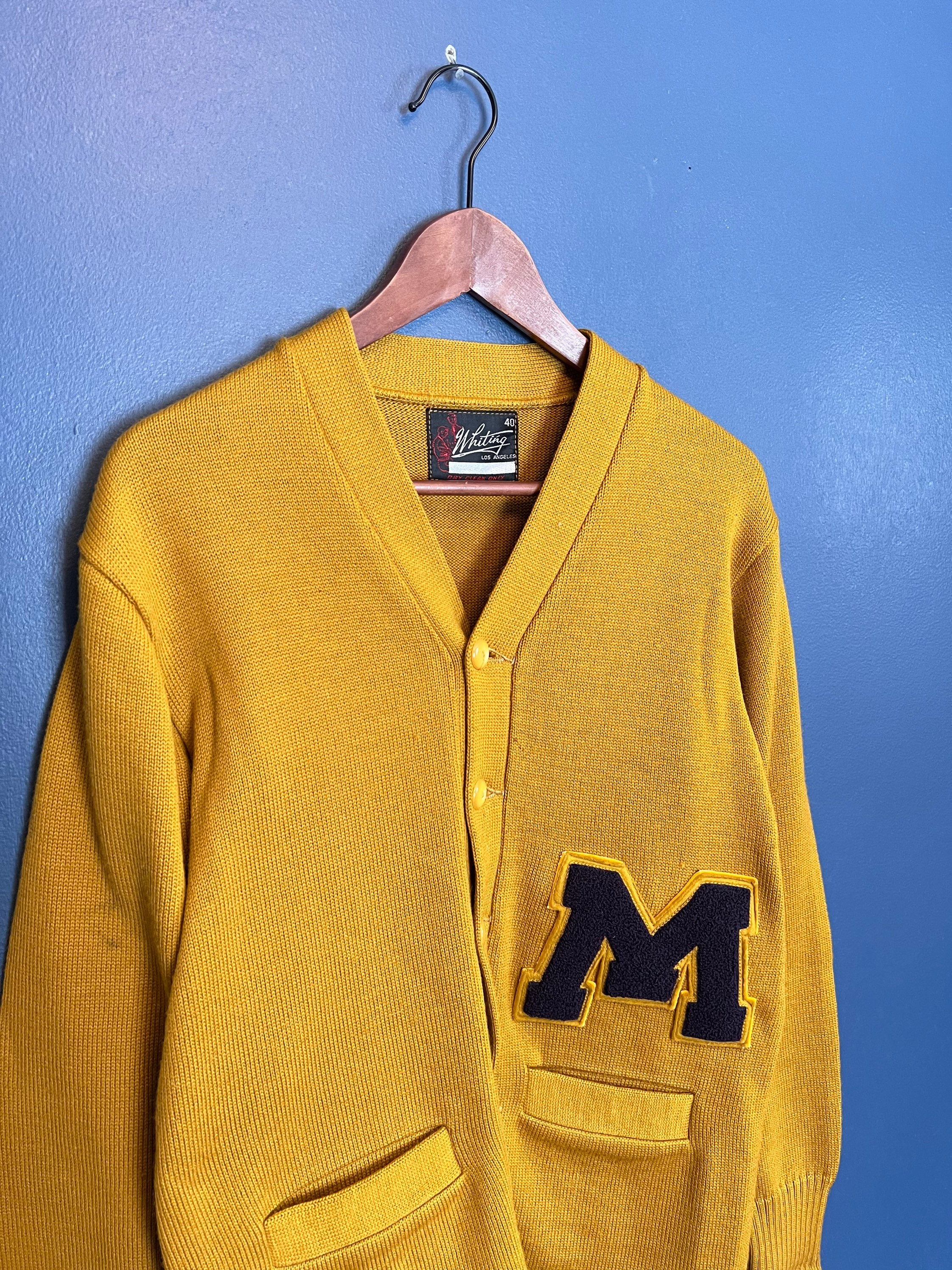 Vintage 50s Whiting Los Angeles Varsity Knit Letterman - Etsy