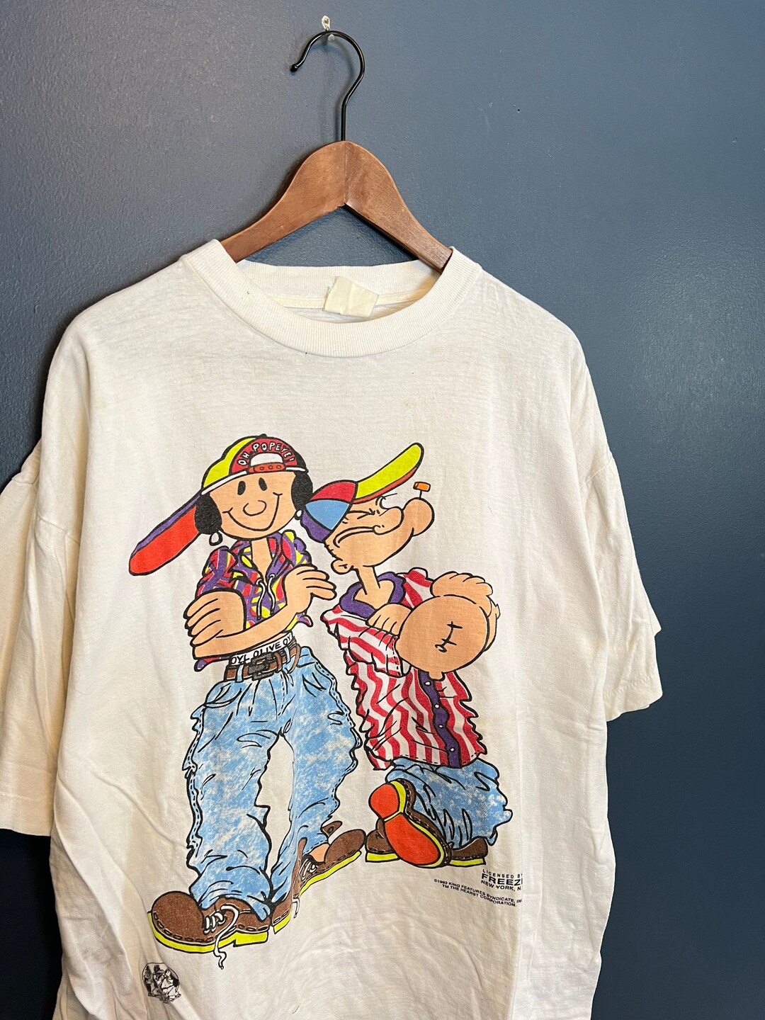 Vintage 90s Popeye and Olive Cross Colours Style T Shirt Tee - Etsy