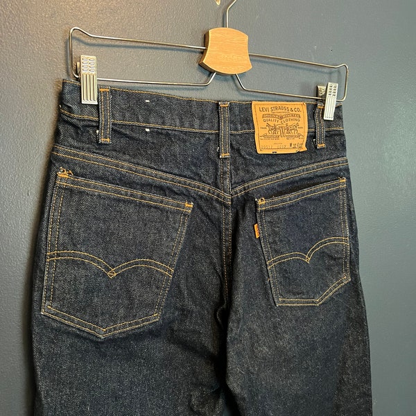 Vintage 70’s Levi’s Orange Tab Dark Wash Indigo Denim Blue Jeans Size 30/33 USA Made