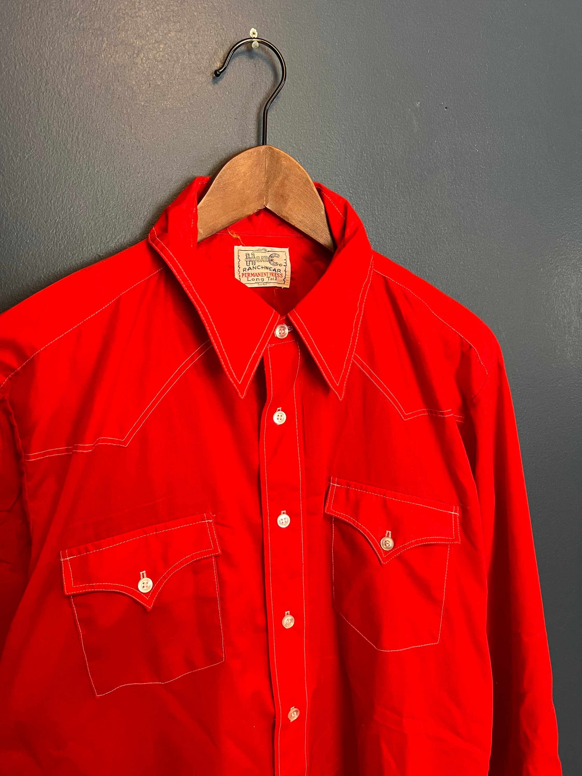 Vintage 80s H Bar C Western Ranch Wear Button up Shirt Size X - Etsy
