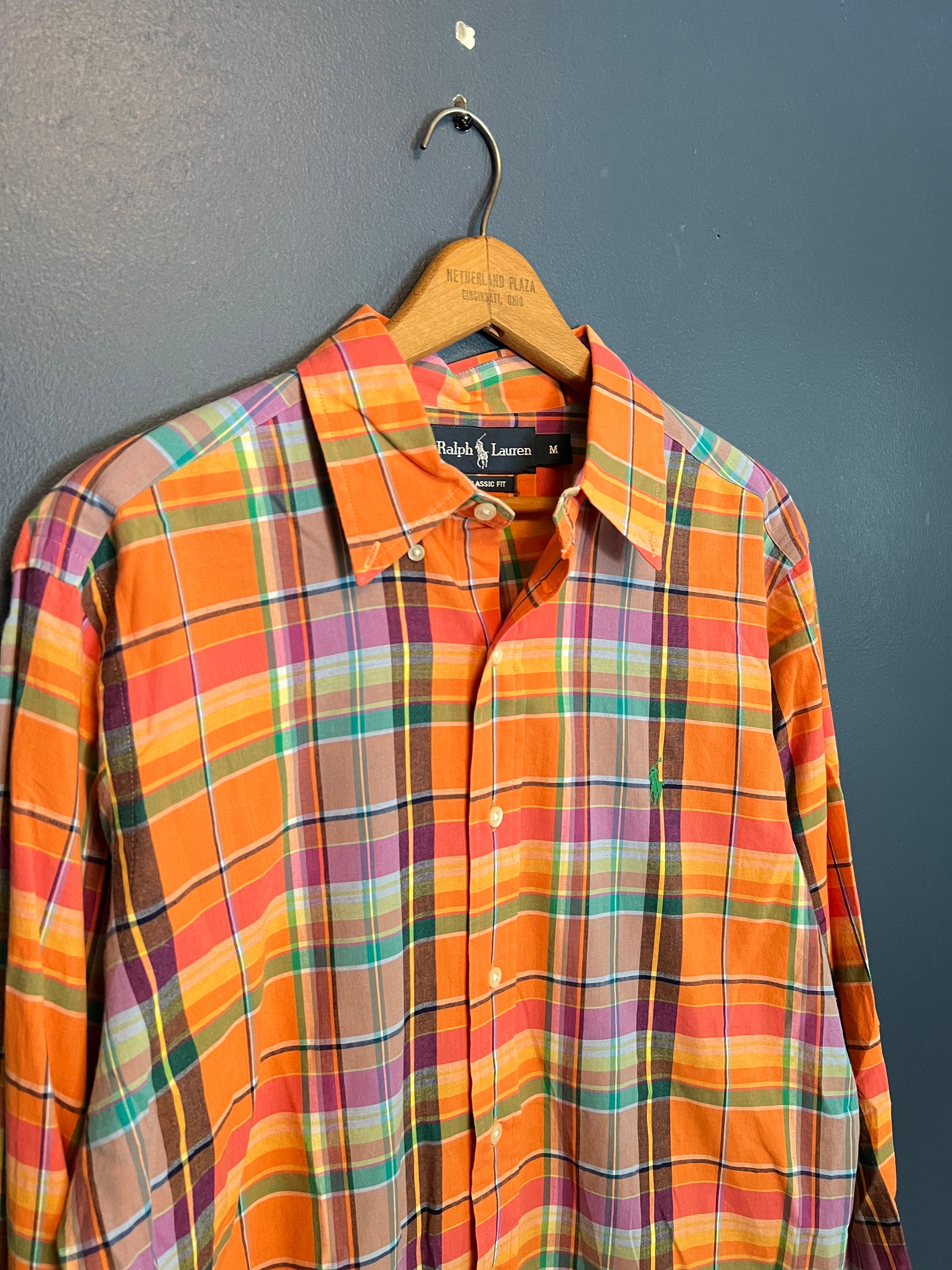 Vintage Polo Ralph Lauren Shirt Mens XLarge 90s Blake Tartan Plaid