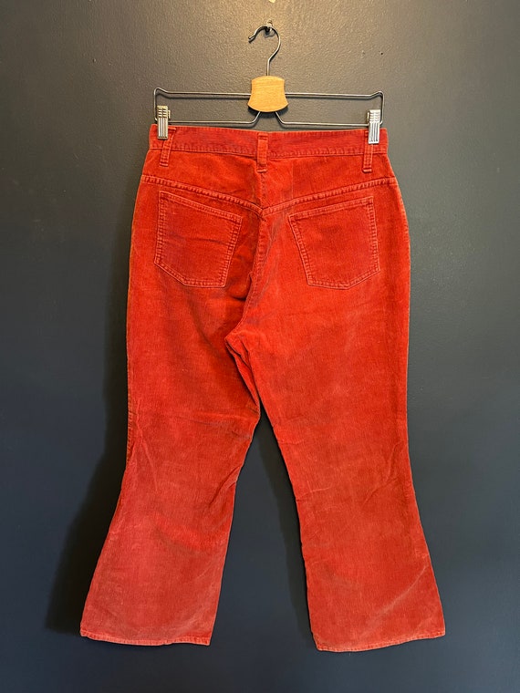 Vintage 70’s NorthWest Red Corduroy Flared Pants - image 3