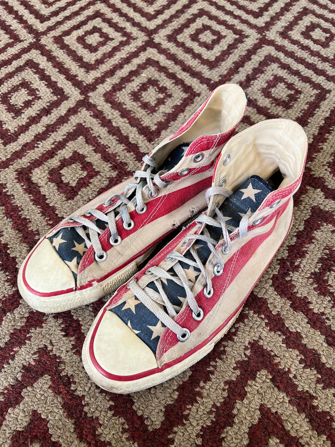 Converse usa flag vintage hotsell