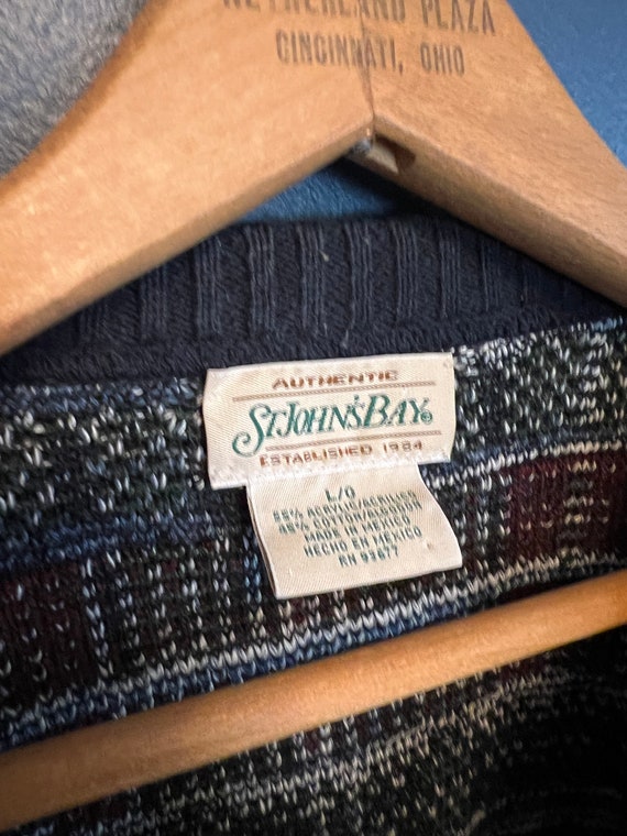 Vintage 90’s Plaid Holiday Knit Sweater St John B… - image 3