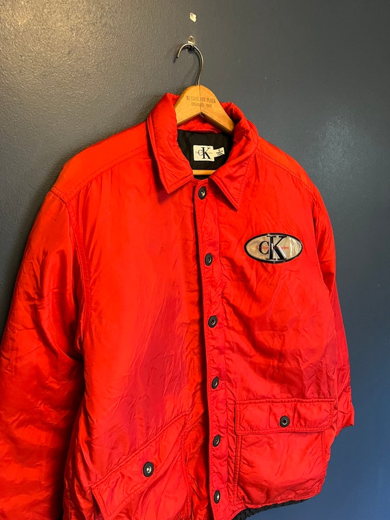 Vintage Y2K Calvin Klein Puffer Snap Jacket Size S