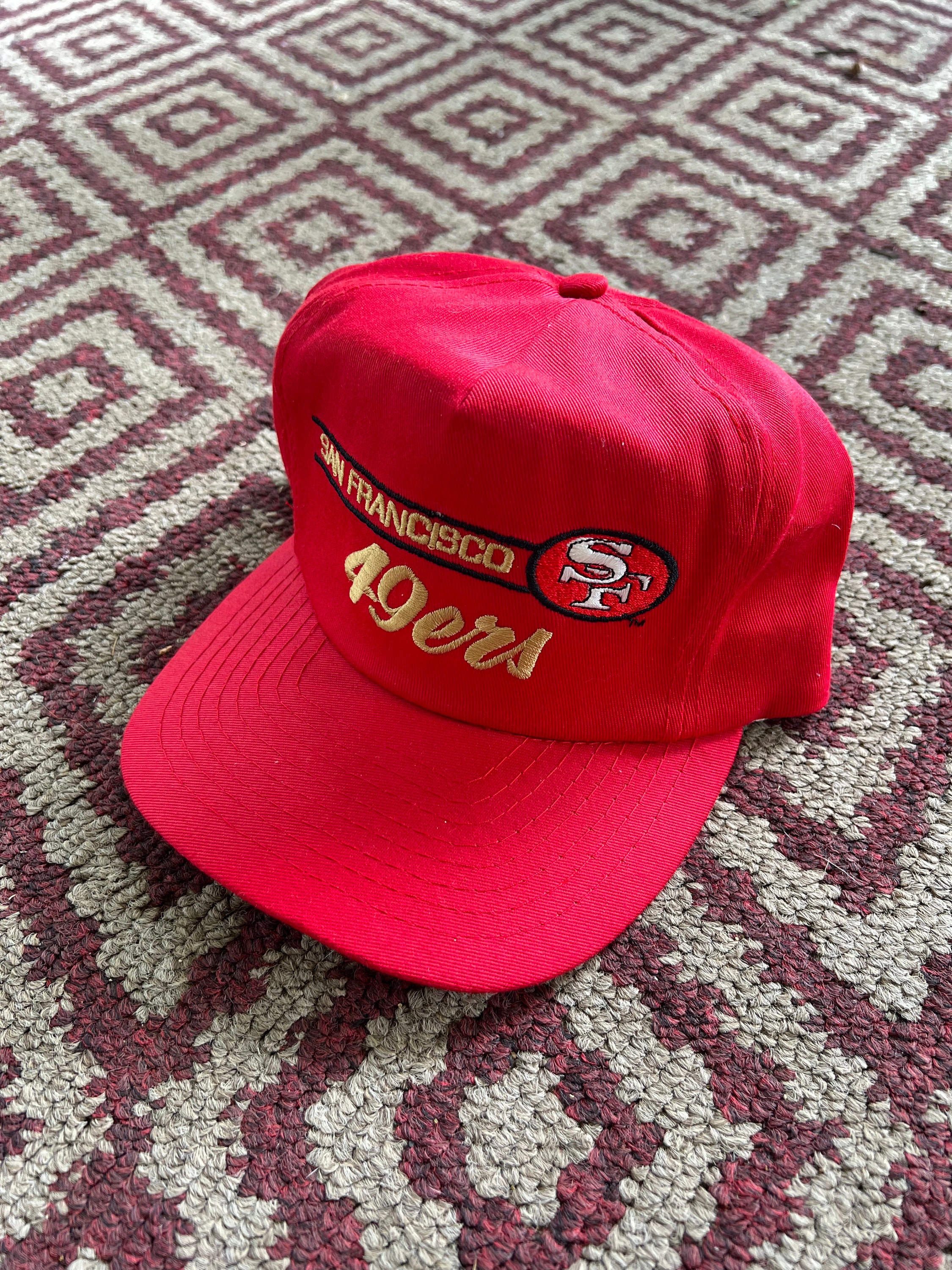 Vintage San Francisco 49ers Hat Cap Strapback White Jerry Rice NFL Football  90s