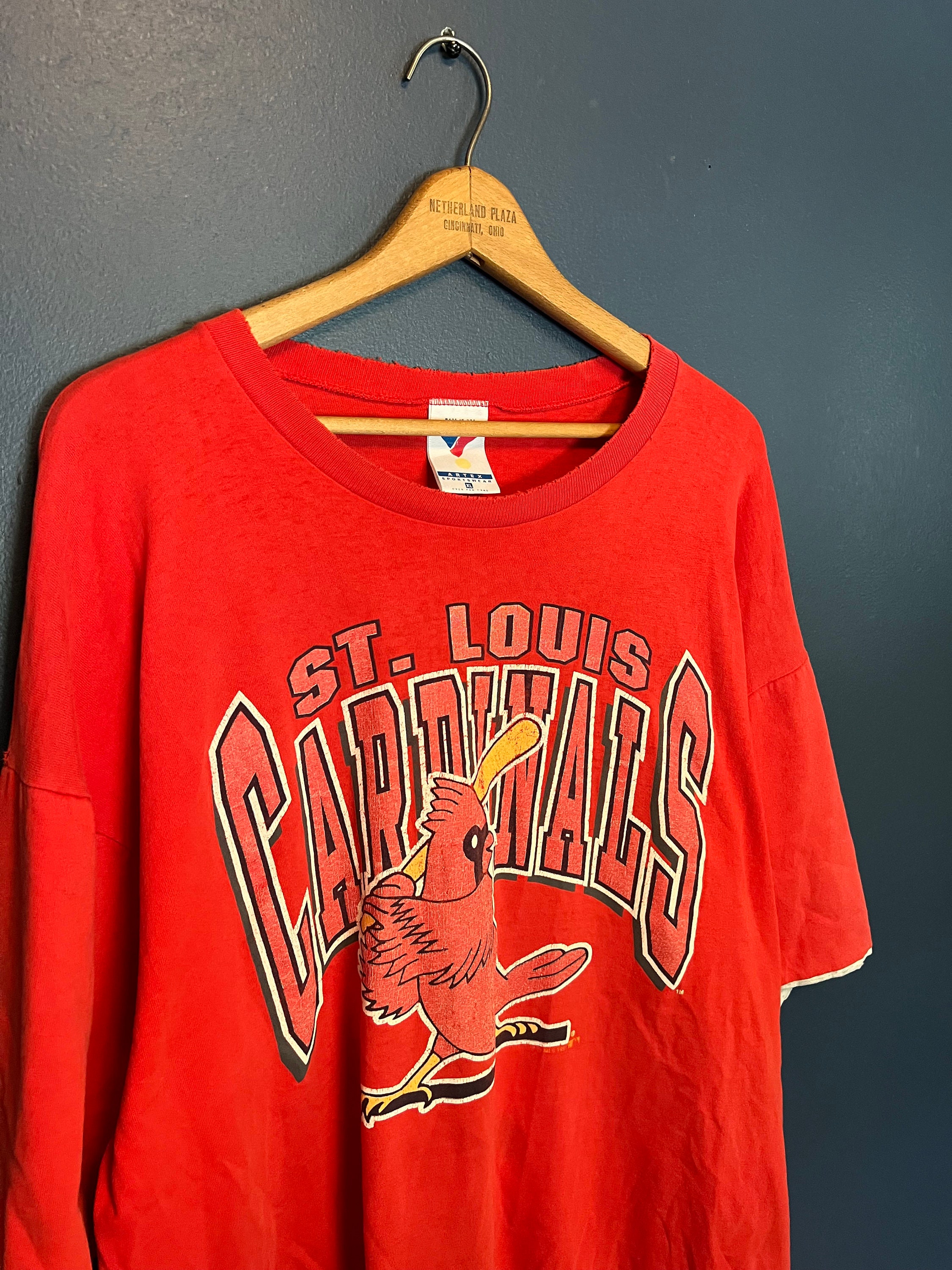 CustomCat St.Louis Cardinals Retro 90's Vintage MLB Crewneck Sweatshirt Royal / S
