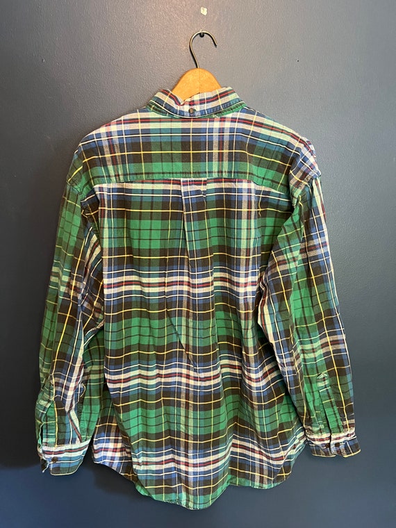 Vintage 90’s Kenny Rodgers Plaid Cotton Flannel S… - image 4