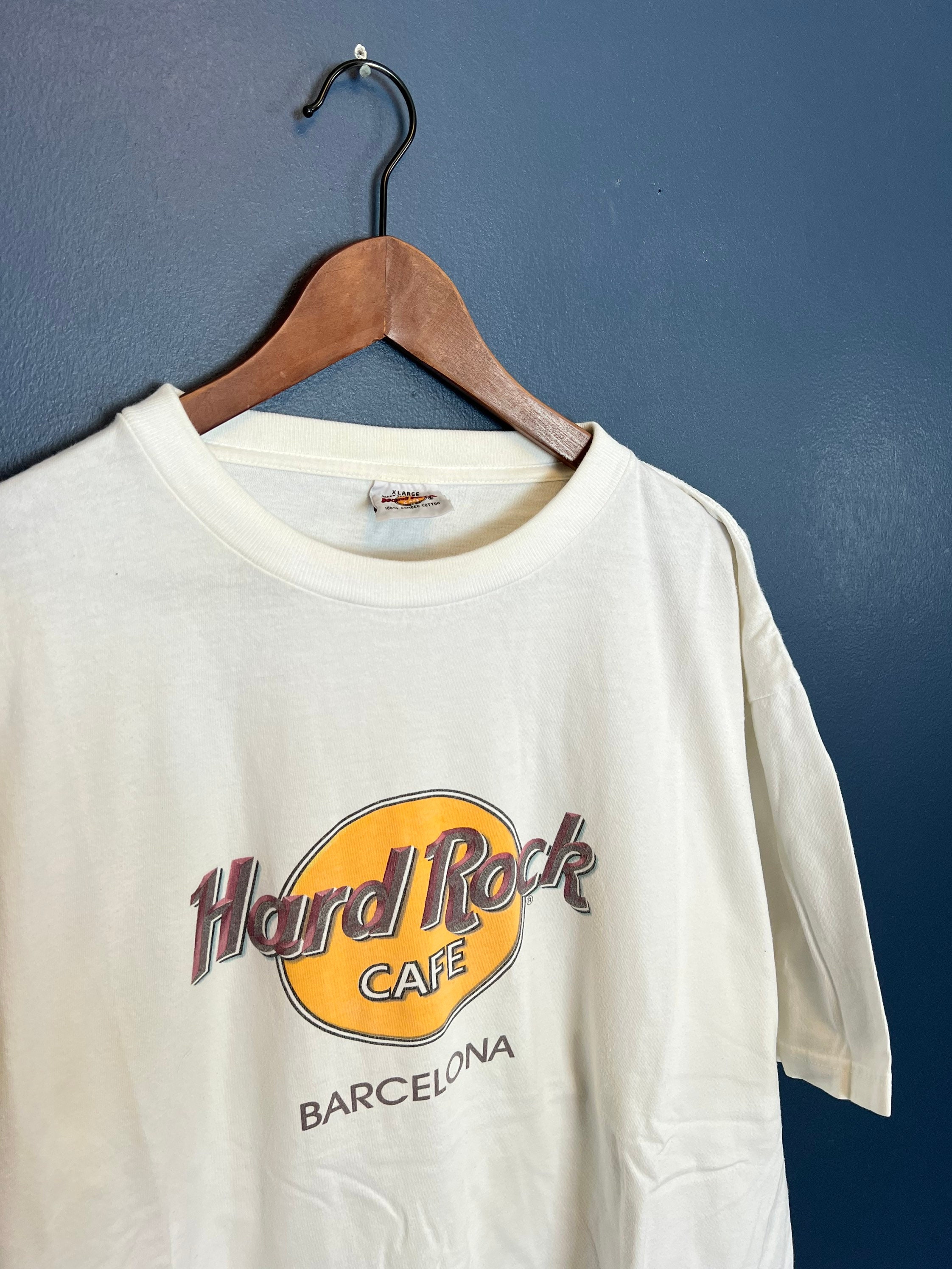 Europa Kilde pen Vintage 90s Hard Rock Cafe Barcelona T Shirt Tee Size X Large - Etsy