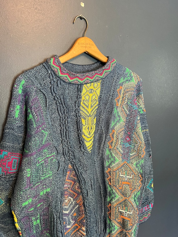 Vintage 90’s Coogi Blues Knit Pattern Sweater Size