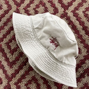 Vintage 90s Stussy Embroidered Bucket Hat Size Large/xl - Etsy