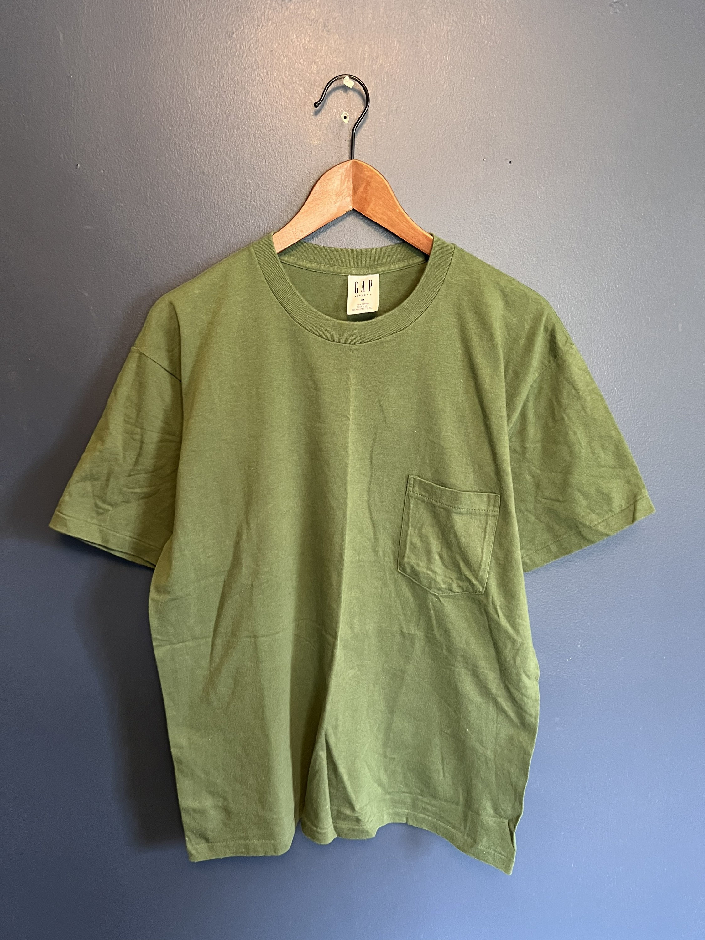 Vintage 90s Gap Essential Blank Green Pocket T Shirt Tee Size - Etsy
