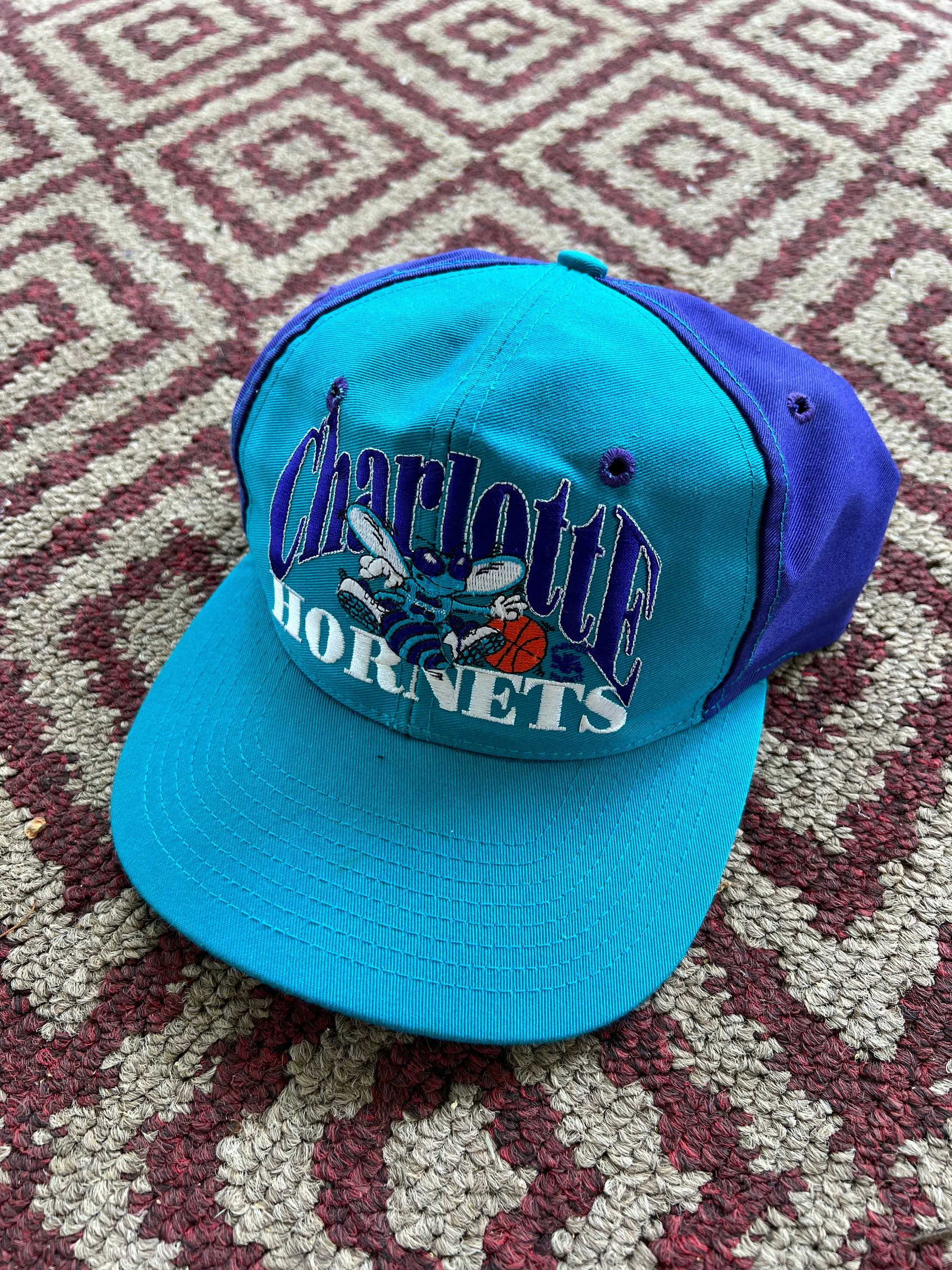Vintage Charlotte Hornets The Game Big Logo Snapback Basketball Hat – Stuck  In The 90s Sports