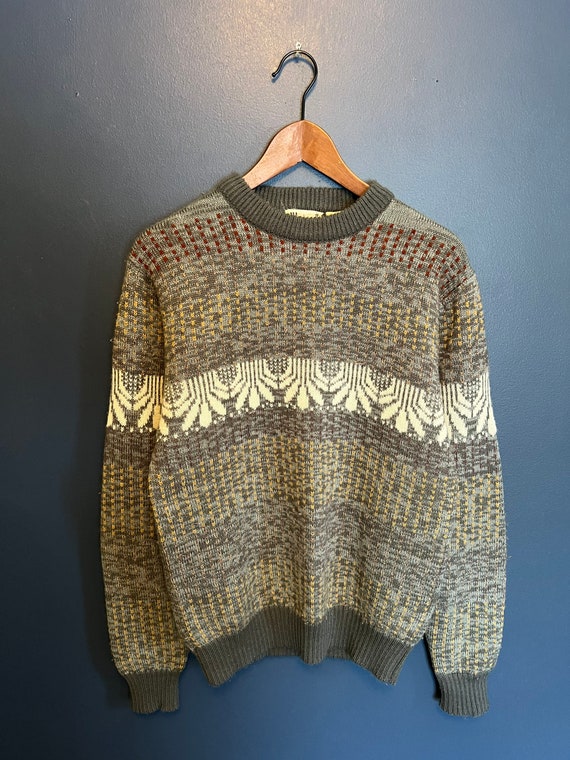 Vintage 80’s Hi Gear Knit Pattern Sweater Size Me… - image 2