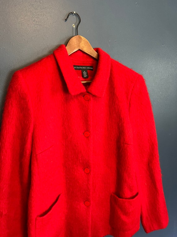 Vintage Y2K Josephine Chaus Mohair Blazer Button Up Jacket Size 16