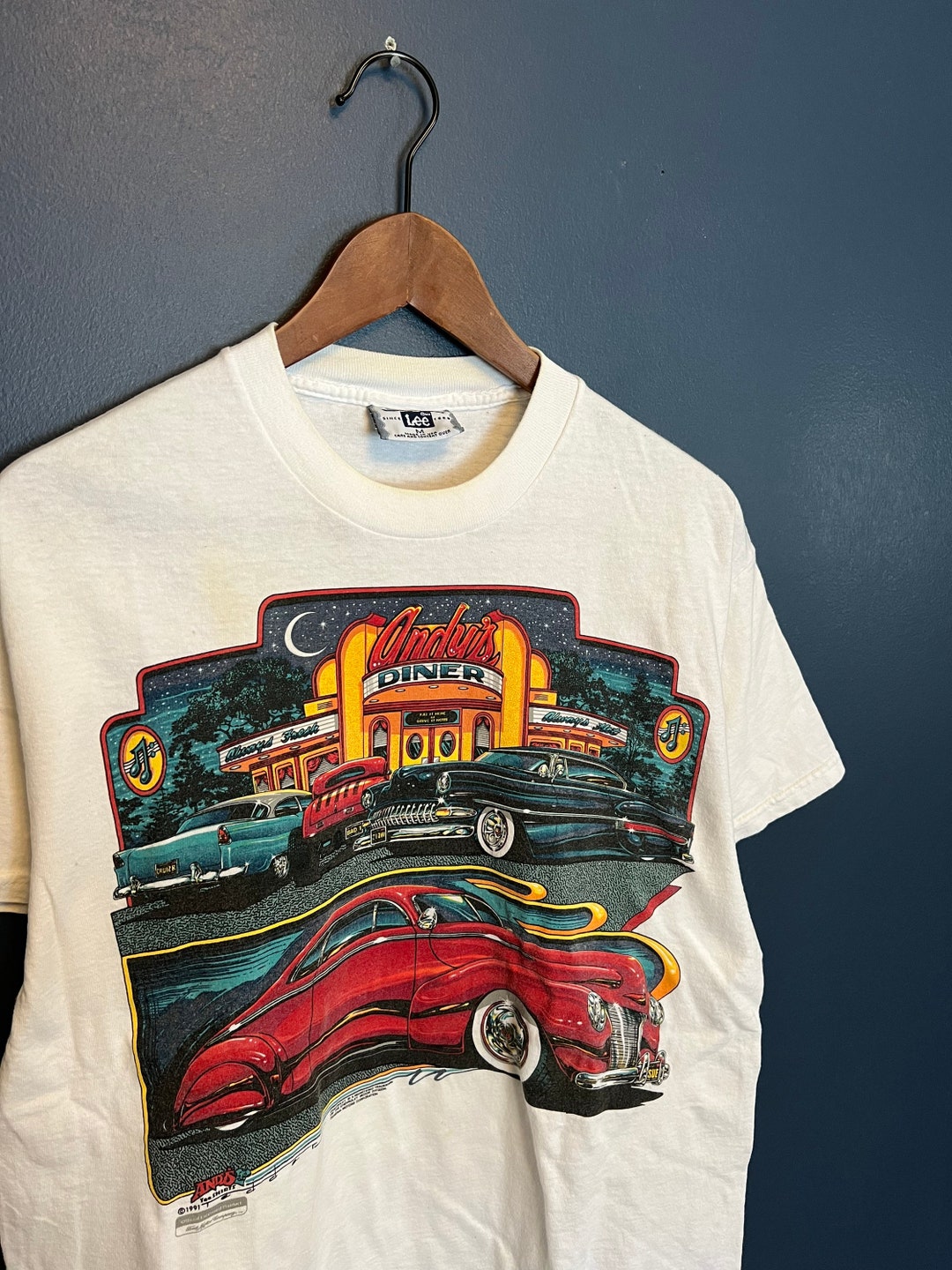 Vintage 90s Andys Diner Back to the 50s T Shirt Tee Size Etsy