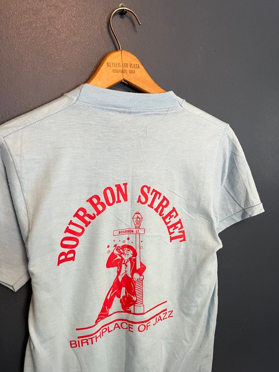 Vintage Nostalgic 1940s Bourbon Street New Orleans Louisiana 20201130  vertical v2 T-Shirt by Wingsdomain Art and Photography - Pixels