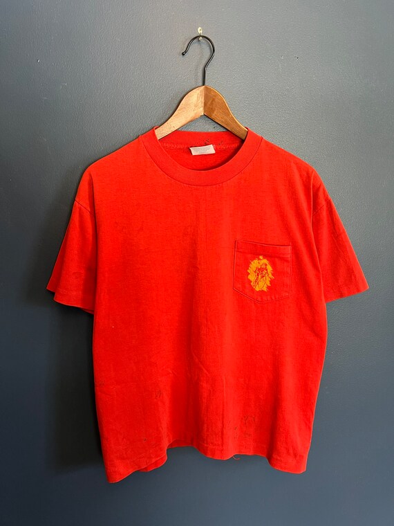 Vintage 80’s Cycling Bicycle Pocket T Shirt Tee S… - image 3