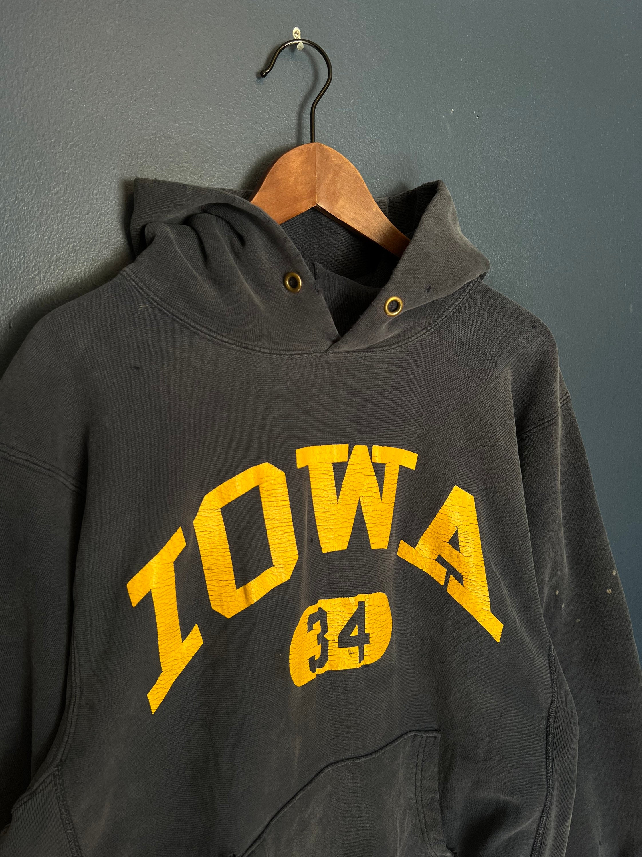 Vintage 90s Champion Reverse Weave Iowa University USA Made Hoodie